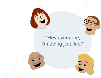 I am fine brings together the caregivers and carecircle members of an elderly parent or recovering person who lives alone.
